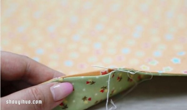 How to make a cherry blossom bag, illustrated on how to make a handmade cloth cherry blossom bag