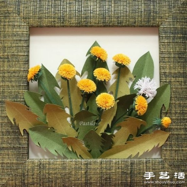 Handmade three-dimensional dandelion decorative painting tutorial