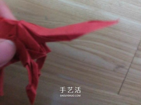 The process of folding the auspicious beast Kirin, the illustrated process of folding the Origami Tetsushi Kamiyas Kirin