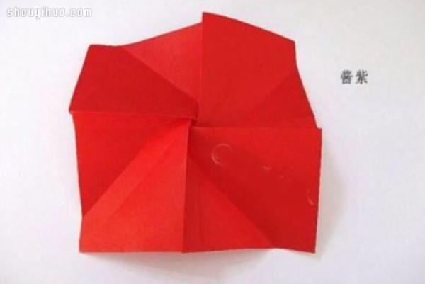 A simple way to fold a rose, origami roses with illustrations