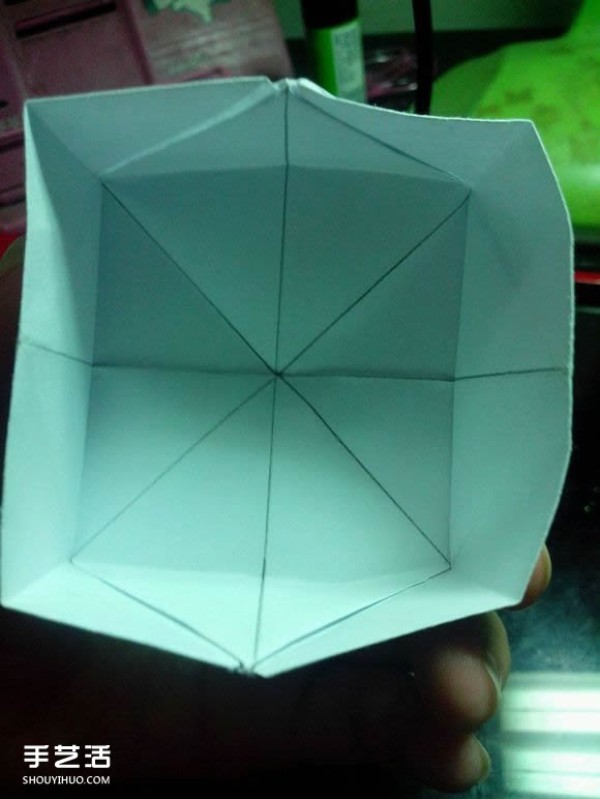 Handmade origami beautiful box illustration with paper crane packaging box folding method