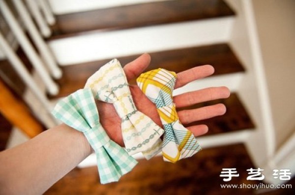 Non-woven fabric tutorial: Handmade cute childrens bow tie