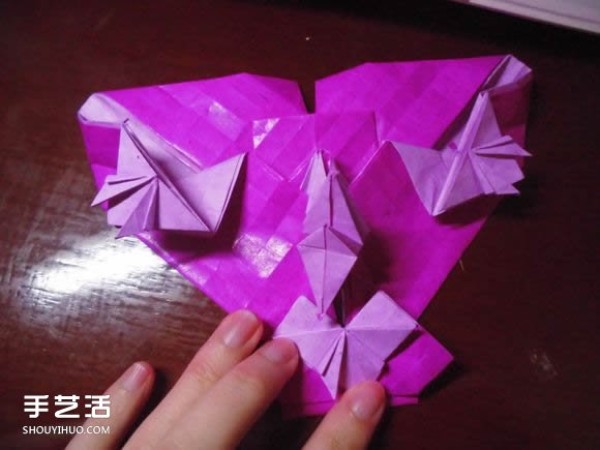 Die Lianhua Love Origami Illustration of Creative Love Origami Step by Step