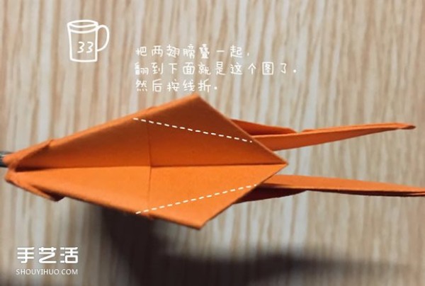 Handmade butterfly origami step by step illustration of the detailed process of folding a butterfly