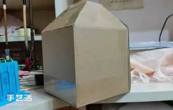 How to make a house from waste paper boxes, step by step for kindergarten to make a house from cardboard boxes