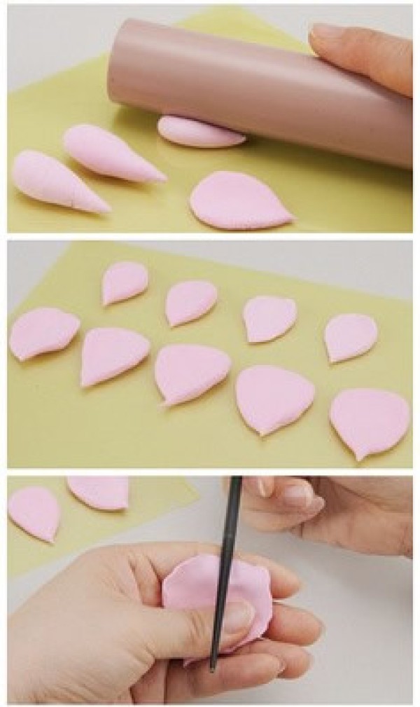 Tutorial on making peonies from soft clay