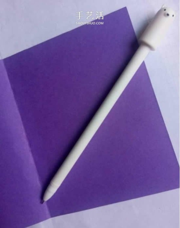 My favorite purple color! Illustration of how to make Chinese Valentines Day greeting cards