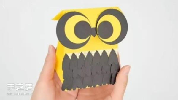 How to make an owl paper bag, a simple handmade paper bag origami tutorial