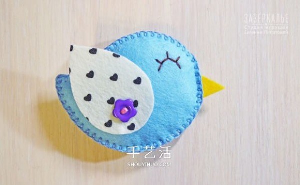 Non-woven bird bird refrigerator magnet DIY handmade fabric bird refrigerator magnet production