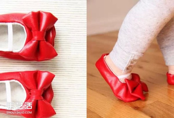 Renovate unwanted old bags to DIY to make beautiful baby shoes