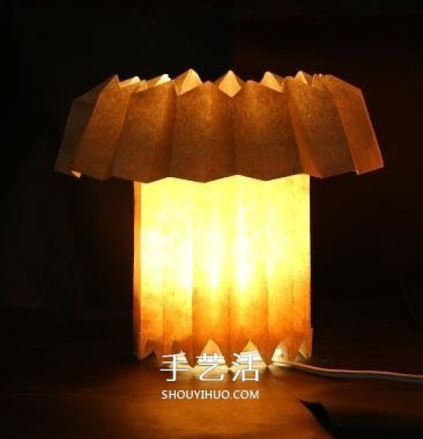 Creative paper lampshade origami method and beautiful lampshade folding diagram and diagram