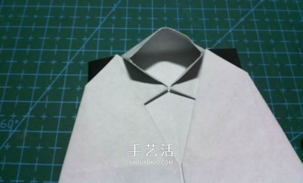 Fold a national treasure and come out! Illustration of the origami method of cute giant panda