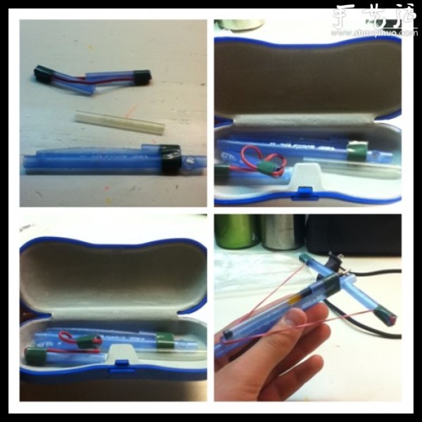 Handmade method of ballpoint pen pocket crossbow