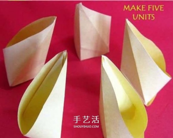 How to fold handmade crabapple flowers and illustrate the steps of origami crabapple flowers