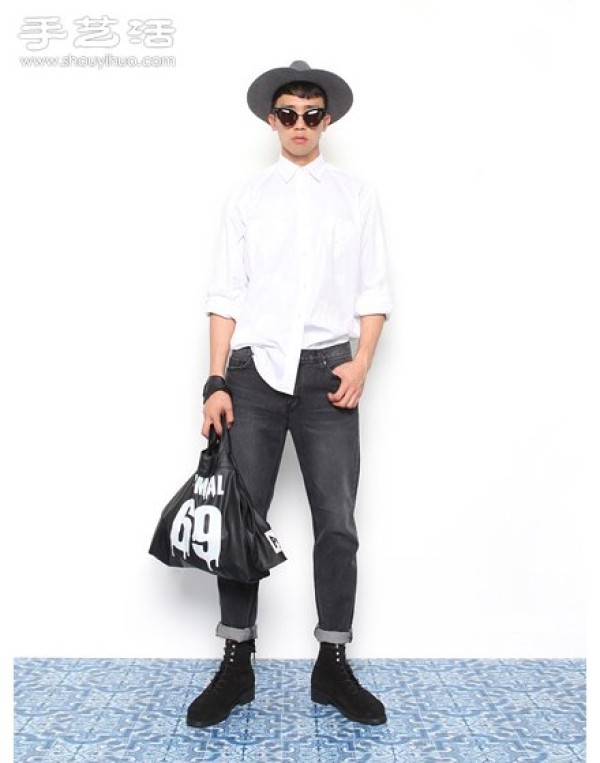 Fashionable Korean style! pushBUTTON2014 autumn and winter mens and womens wear series