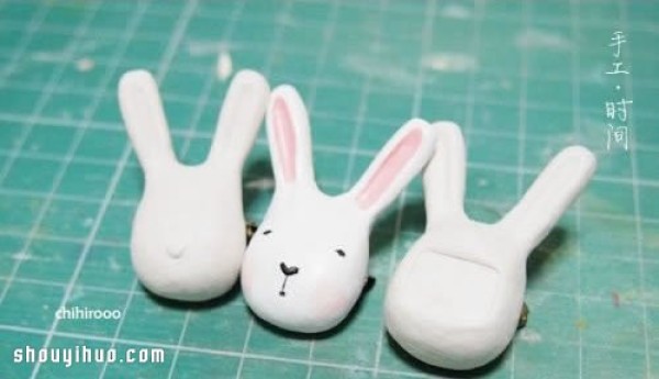 Illustrated Tutorial on Making Cute Long-eared Rabbit Dolls from Clay