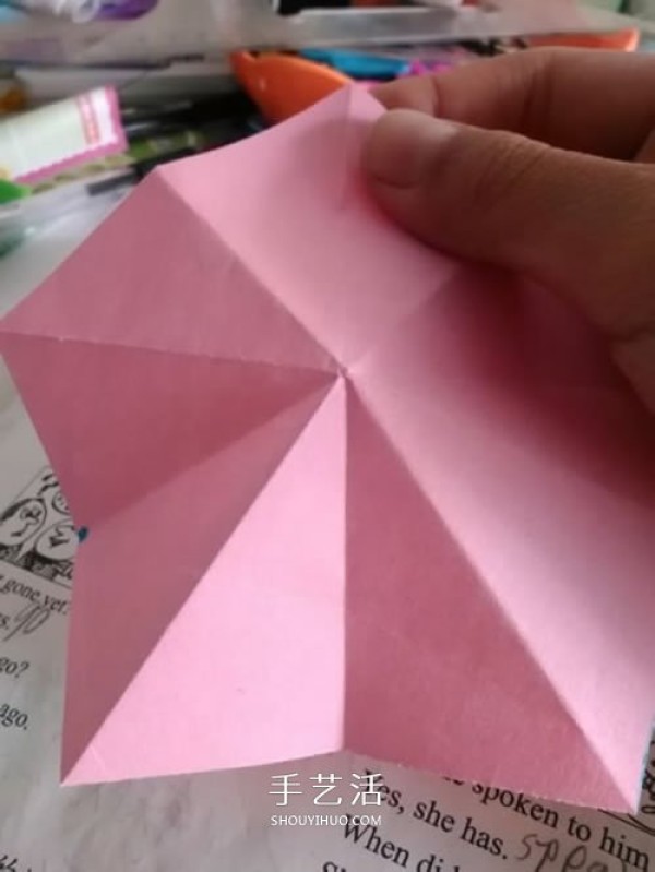 Morning glory origami tutorial with step-by-step instructions on how to fold morning glory