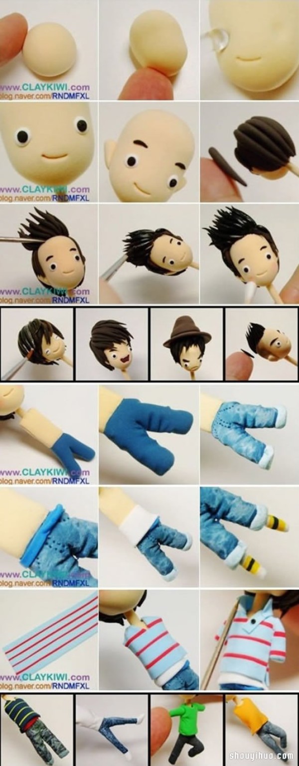 Sunshine Sports Boy Clay Doll Handmade DIY Illustrated Tutorial