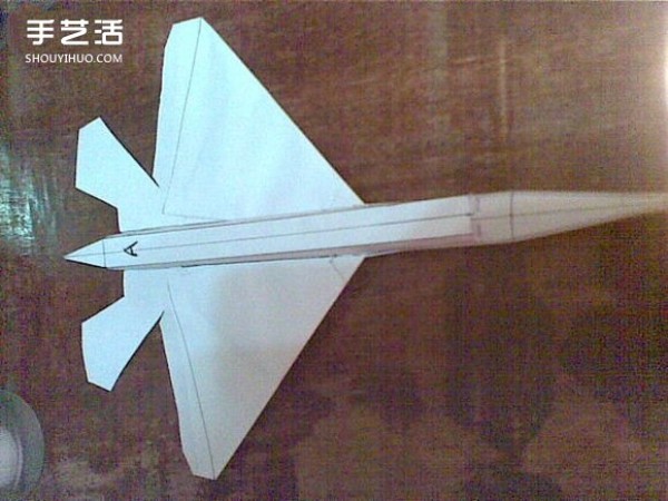 F-22 fighter origami illustration hand-made F22 fighter model tutorial