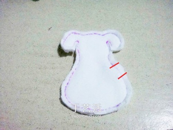 Non-woven fabric puppy doll making simple cloth art dog DIY illustration