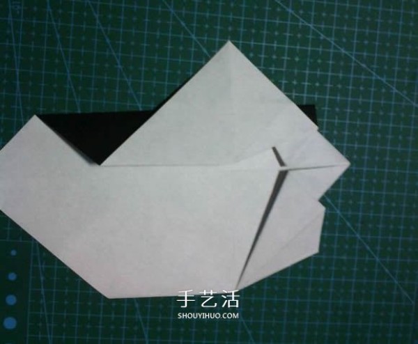 Fold a national treasure and come out! Illustration of the origami method of the cute giant panda