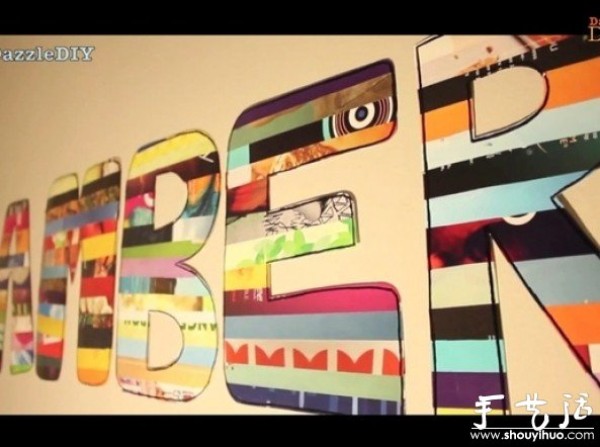 Tutorial of handmade DIY letter decorative painting