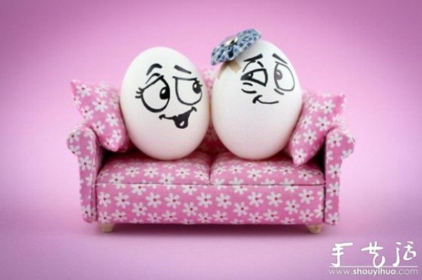 Interesting scene of DIY eggs after being graffitied and dressed up