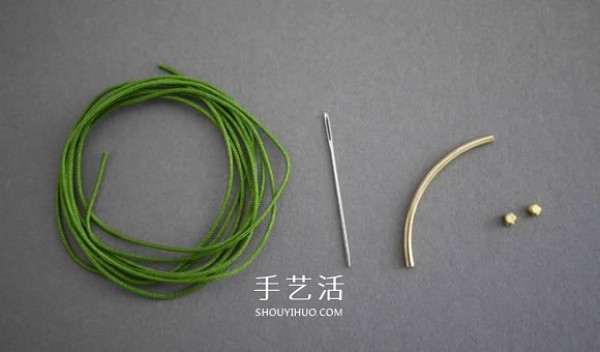 Simple and beautiful bracelet weaving method and golden tube bead bracelet weaving diagram