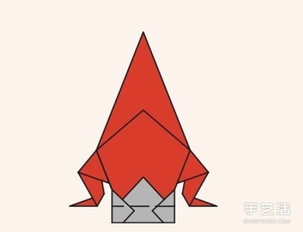 Santa origami step-by-step tutorial, origami Santa tutorial