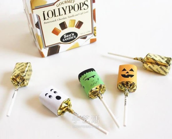 Halloween candy packaging DIY can be easily made into a cute monster style