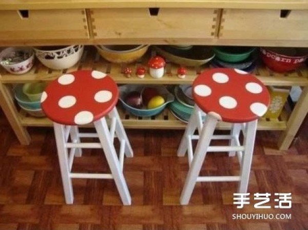 How to remodel an old stool yourself, an illustrated tutorial on how to remodel an old stool