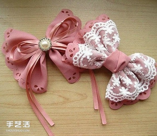 Two types of bow hair accessories, DIY fabric bow hair accessories and hairpin production