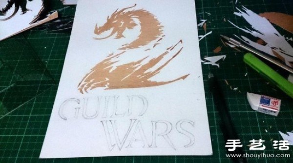 "Guild Wars 2" theme wood stickers hand-making tutorial