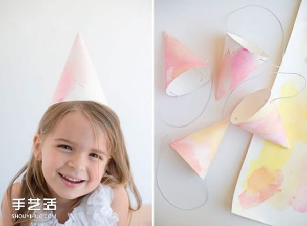 How to make party pointed hats, birthday party hats are made by hand