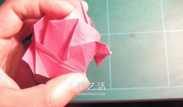 GG Rose Folding Illustration Beautiful and Detailed Rose Origami