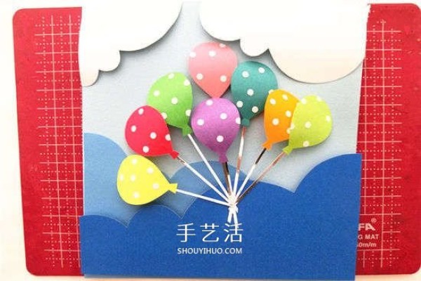 DIY simple and beautiful three-dimensional New Year greeting card production method