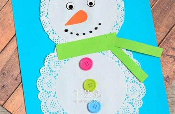 Christmas snowman card handmade homemade cartoon Christmas card tutorial