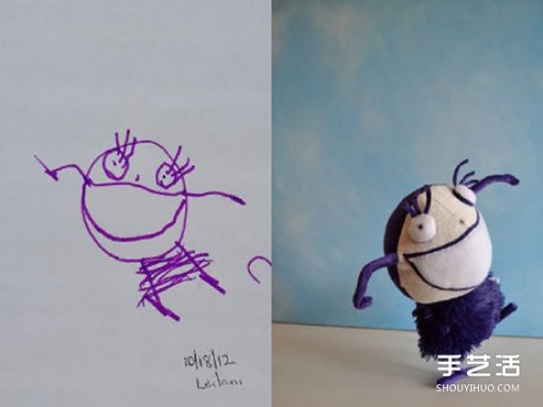 Making a 4-year-old sons graffiti into a plush toy full of love