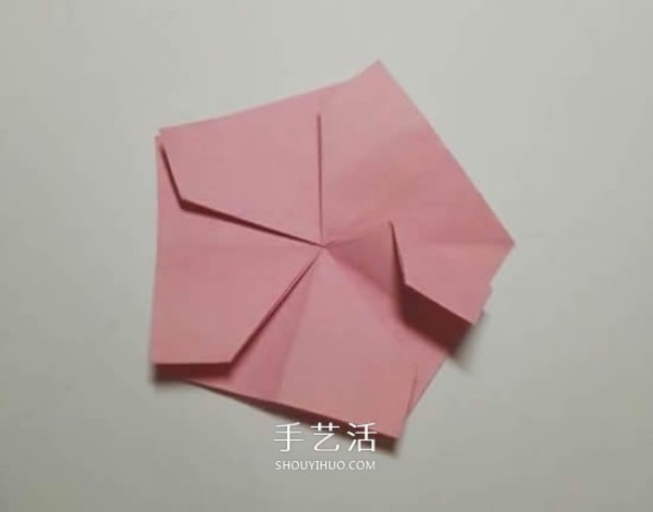 Christmas Origami Christmas Flower Illustration Steps for Folding a Flat Christmas Flower