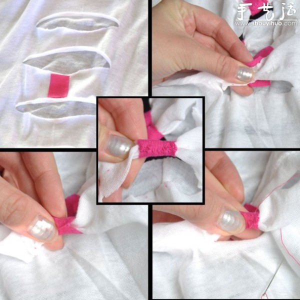 Tutorial on handcrafting a T-shirt, making the sides hollow! 