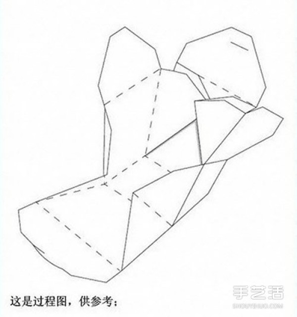 Fashionable square packaging box unfolded diagram and square paper box folding diagram