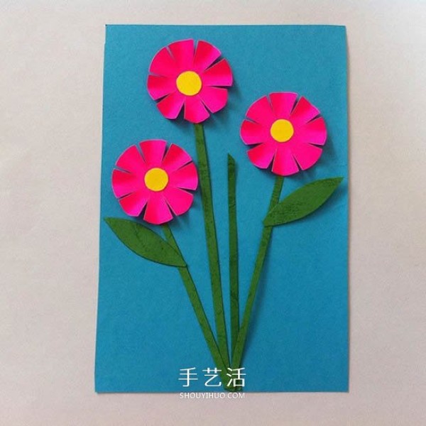 This is how to make a card for mom! Mothers Day Creative Hand-held Flower Greeting Card DIY