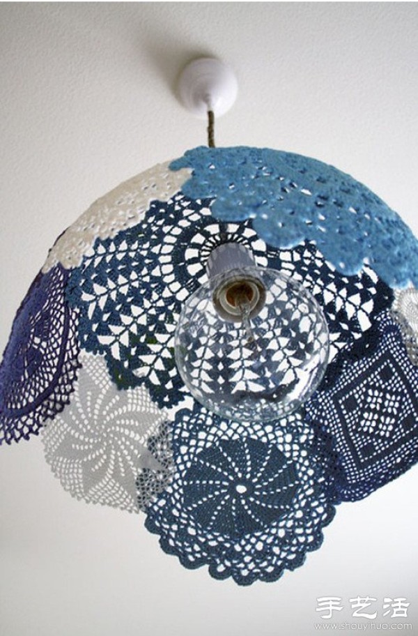 How to make a beautiful crocheted lampshade by hand