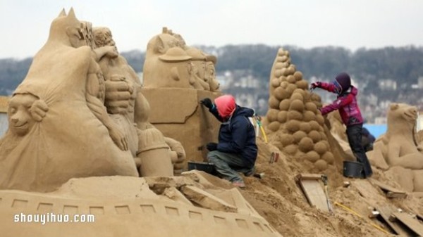 Hollywood movie themed sand sculptures, feel the artistic charm of sand