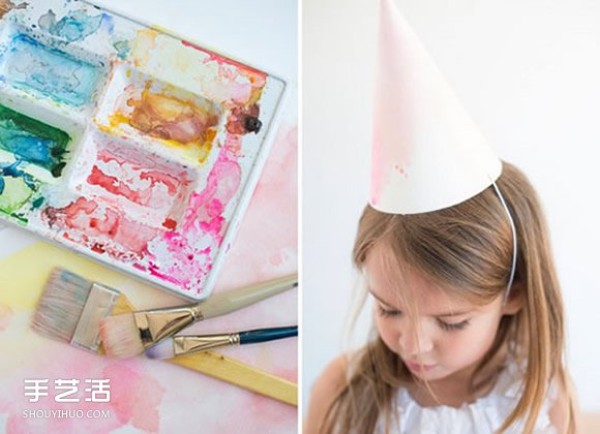 How to make party pointed hats, birthday party hats are made by hand