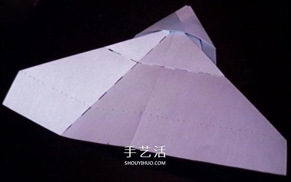 A detailed illustration of how to fold an Avengers paper plane or an origami fighter plane