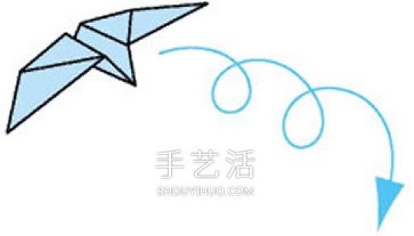 Tutorial of origami wild goose for young children, simple manual folding method of wild goose with illustrations