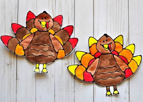 A tutorial on how to make a simple hand-painted paper turkey