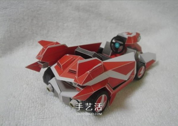 Jianfeng SR sports car paper model paper model drawings and cardboard to make a sports car model expanded view