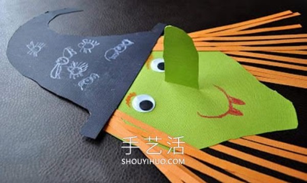 Tutorial on how to make a handmade cardboard witch in kindergarten